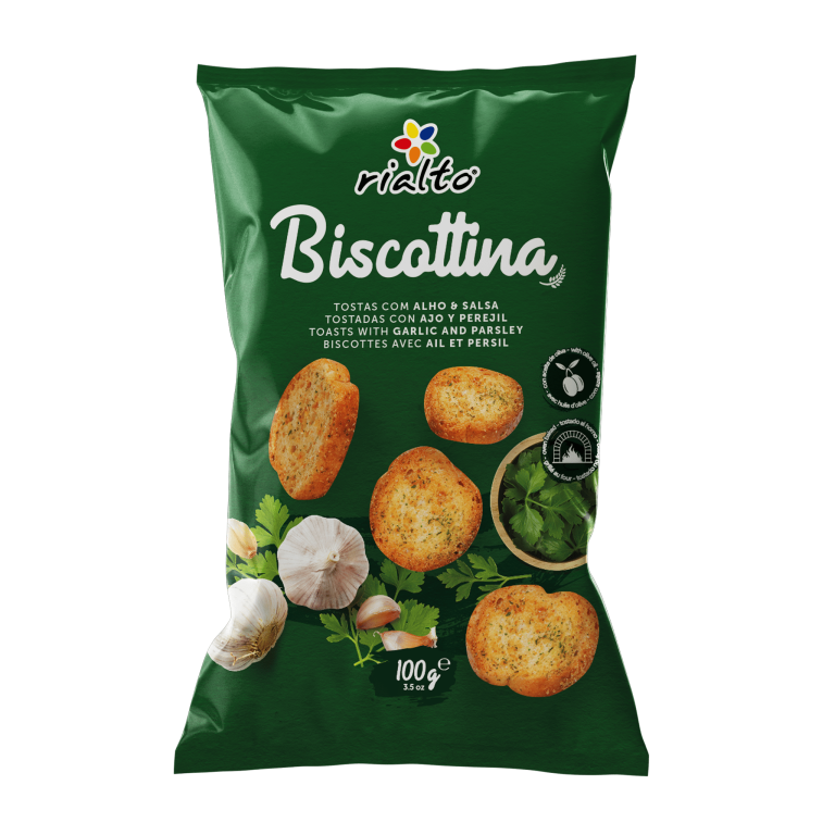 Біскоттіна (міні тости) - часник та петрушка 100г