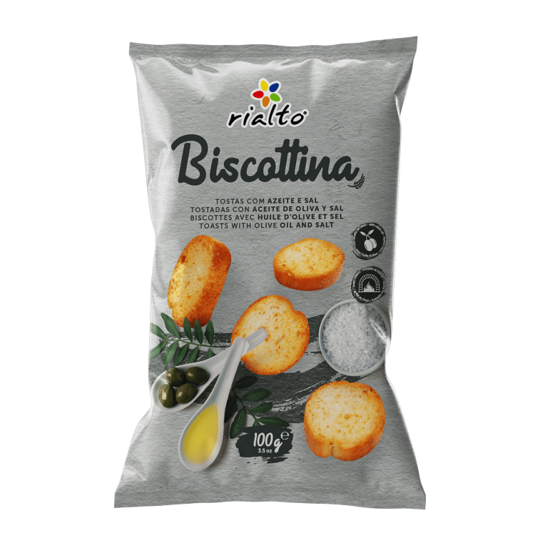 Біскоттіна (міні тости) - оливкова олія та сіль 100г