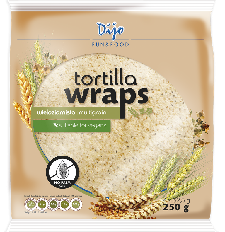 Тортилья мультизернова 25см 250 г 4 шт